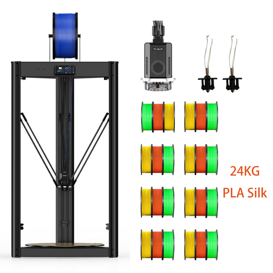 Imprimante 3D FLSUN V400 Max avec 1 effecteur et 2 têtes chauffantes – Comprend 24 kg de PLA soie